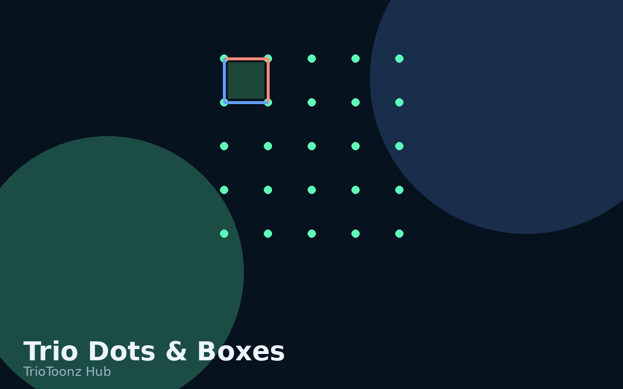 Trio Dots and Boxes board reference