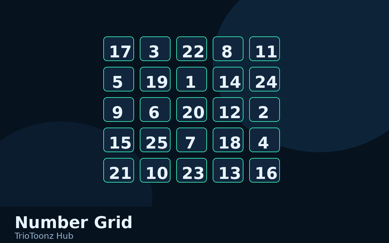 Number Grid preview